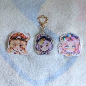 Genshin Impact QiQi Keychain and Sticker Bundle